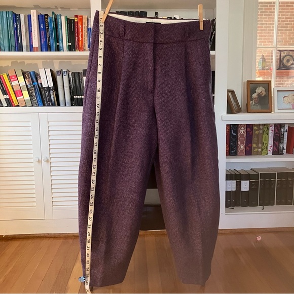 J. Crew x Abraham Moon Purple Herringbone Wool Trousers - Picture 10 of 10